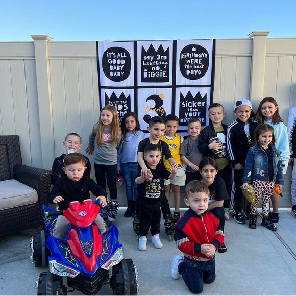 Hip hop theme 3rd birthday backdrop - Picture 3 of 4